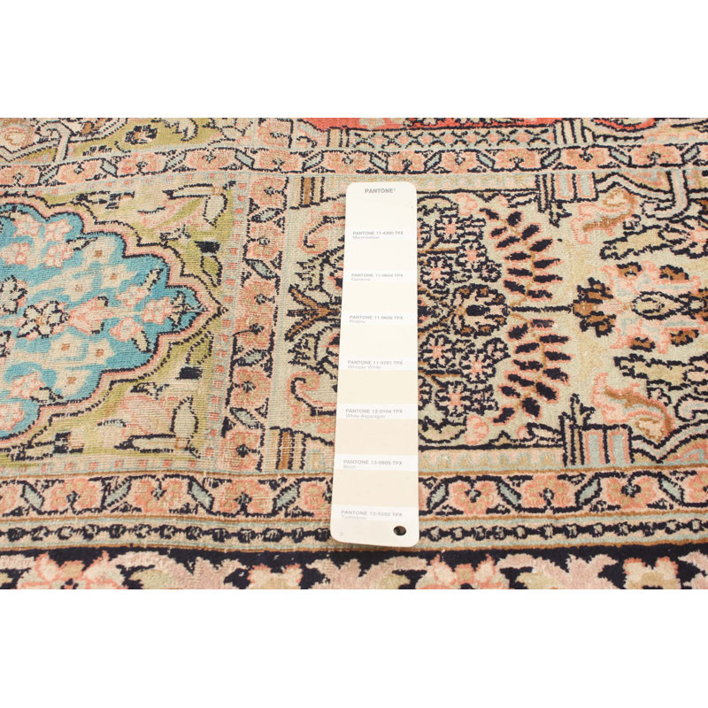 Tapis décoratif Ivoire en viscose de style noué à la main des années 1980 de conception unique 2 pi 5 po x 8 pi 9 po Cuamonroy