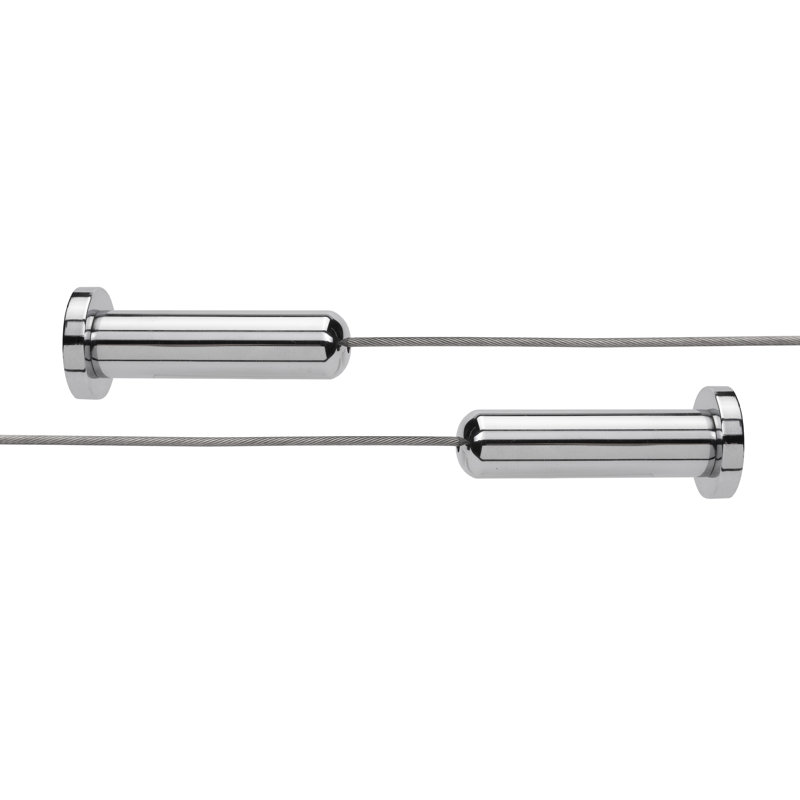 Ultra-Slim 118'' Chrome Stainless Steel Shower Curtain Cable