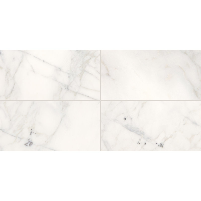 3" x 6" Natural Stone Grid Mosaic Wall & Floor Tile, Venetian Calacatta/Gray