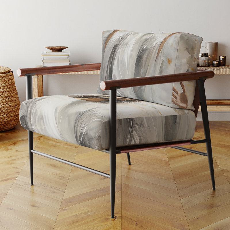 Chaise d'appoint rembourrée Spiritual Jesus, Noir