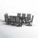 Alyah Rectangular 8 - Person 84'' Long Metal Patio Dining Set