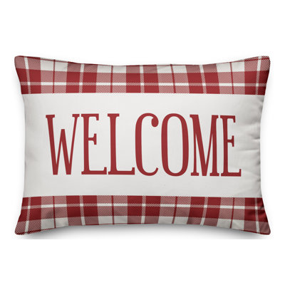  Coussin lombaire intérieur / extérieur Plaid Welcome