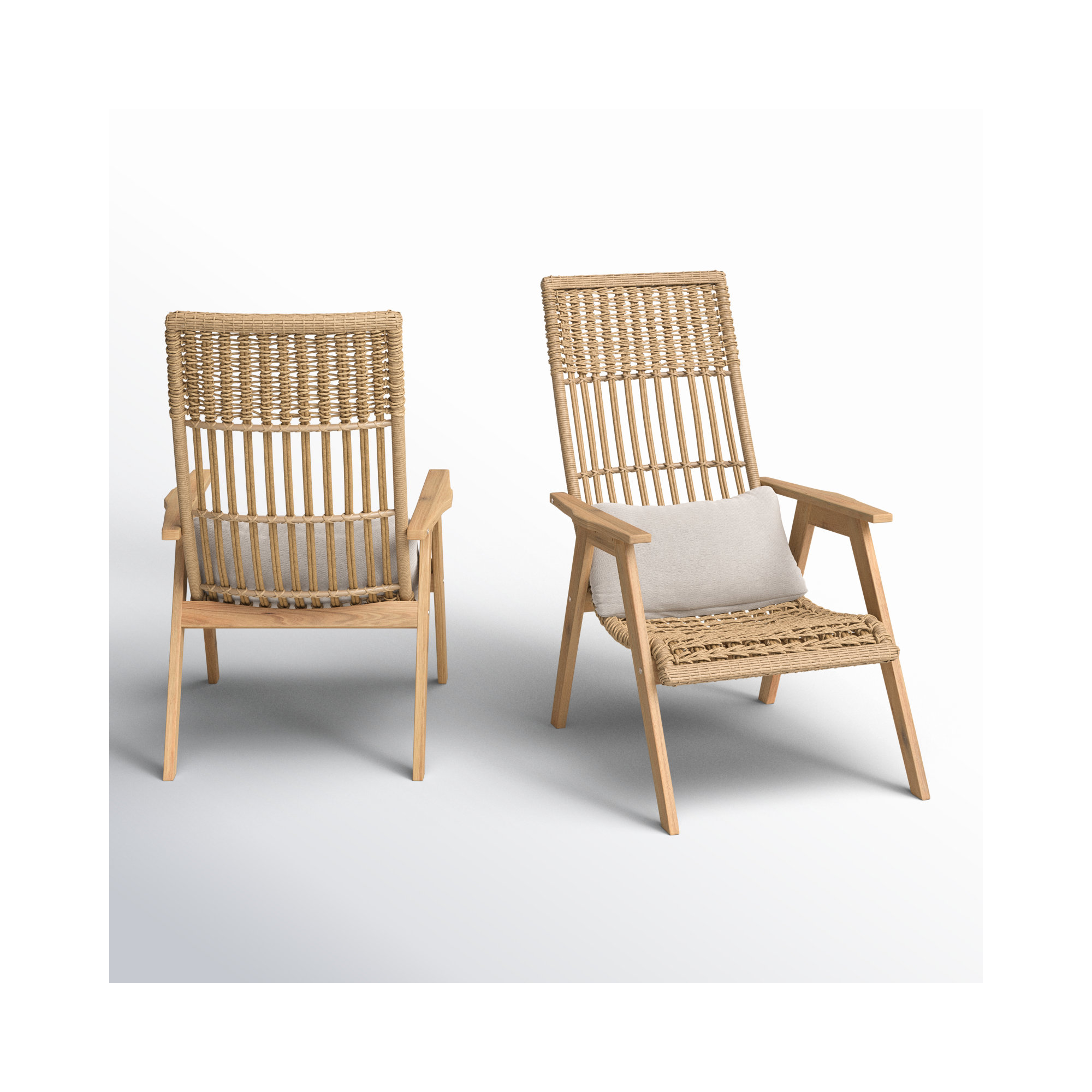 Anyston Patio Chair, Natural Wicker