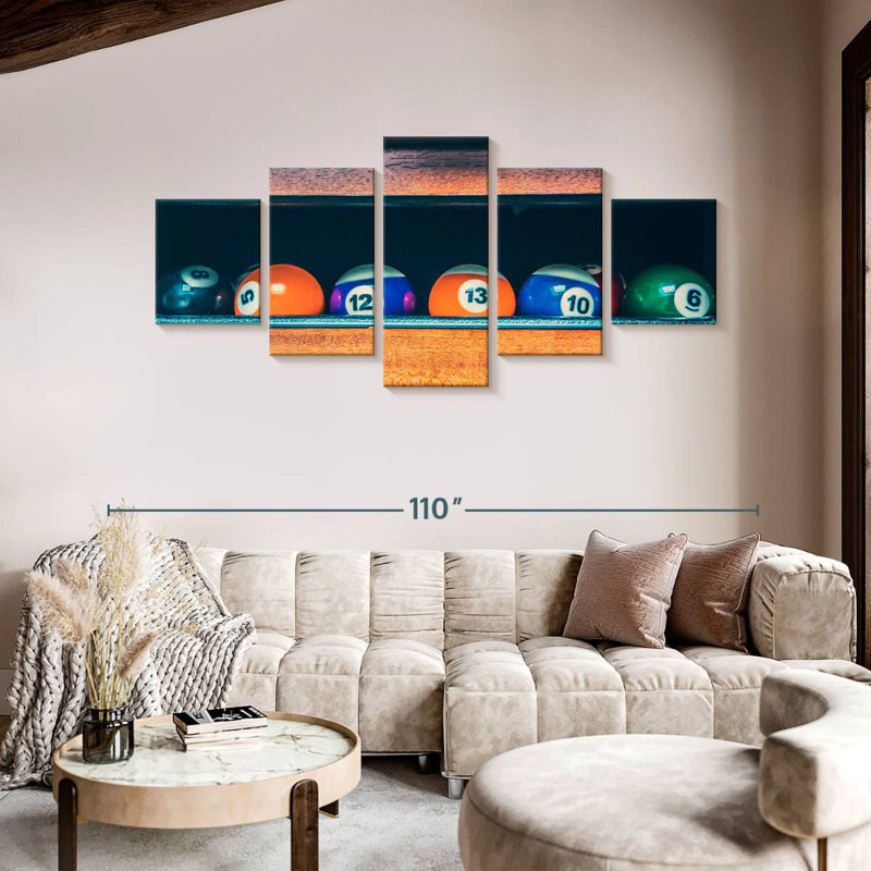 Boules pour billard, H 42 po x l 92 po
