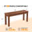 40-Inch Solid Wood Backless Outdoor Bench-139682316