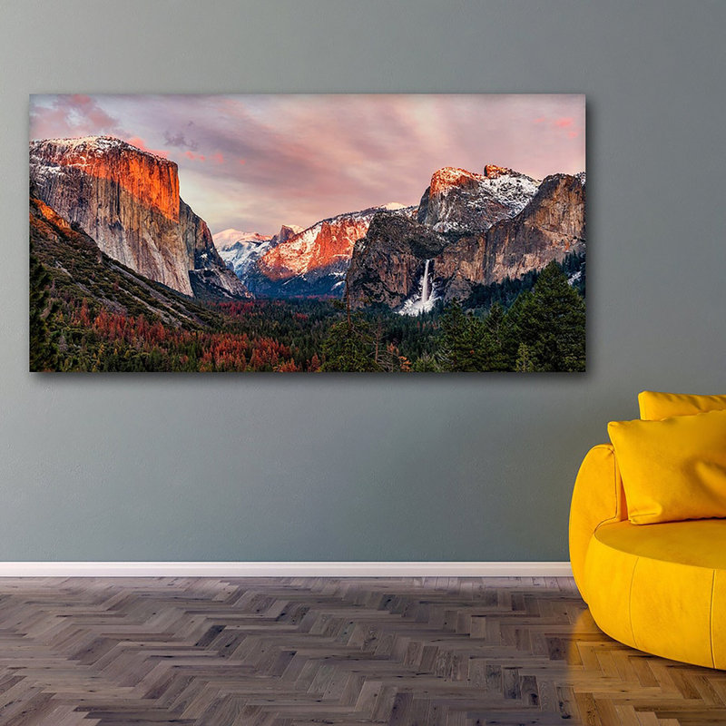Yosemite National Park, reproduction d'art sur toile, impression sur toile, H 30 po x l 60 po x P 0,1 po, Toile tendue