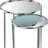 Schenectady 22" Silver Aluminum Round Mirrored End Table