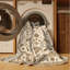 Tapis beige Tabriz lavable à la machine-400878928