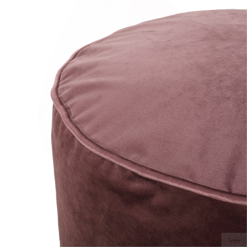 Shimon Cylinder Pouf,  Blush Pink, Pink