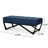 Navy Blue - Elevate Your Decor. Cover. Versatile Usage. Chic Vibes. 46.38”d X 17.24”w 16.02”h Enhance Home. Button- Upholstery, Geometric Design. Multi-purpose For Any Room. 47”w 17.24”d