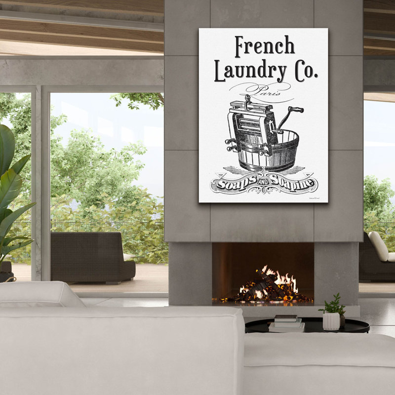 Epic Graffiti «French Laundry Co.»  sur toile par 40 po x 54 po