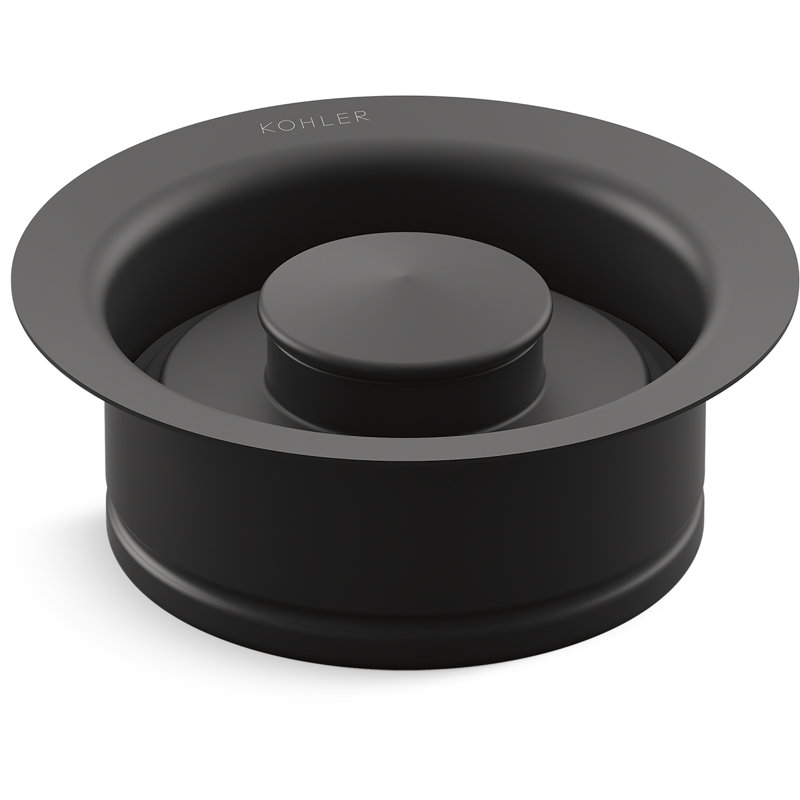 Kitchen Sink Garbage Disposal Flange with Stopper, Fits Standard Disposal Units, Matte Black