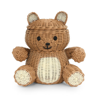 Panier de rangement en rotin avec couvercle Archelle Bear