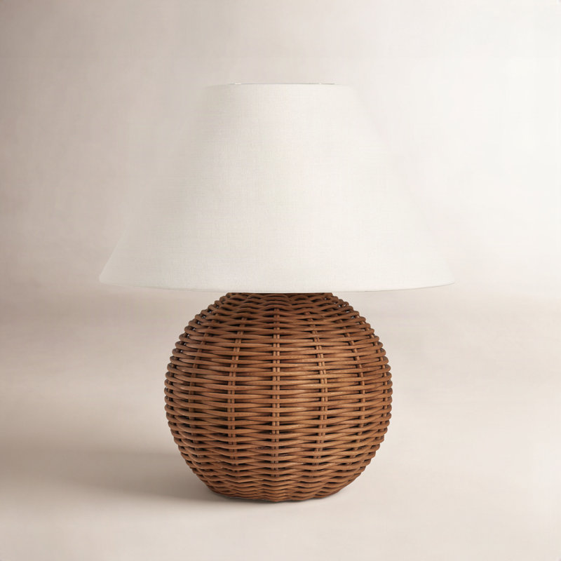 Table Lamp, Light Brown, Traditional