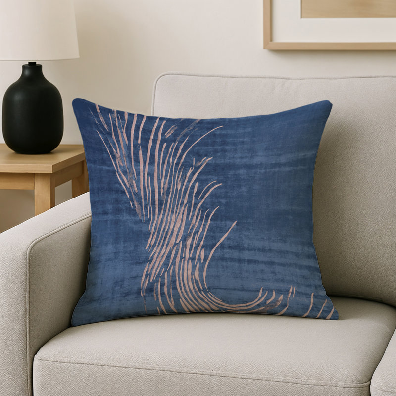 Coussin décoratif intérieur et extérieur Modern, Gris abstrait 106, Carré 16 po