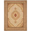 Tapis intérieur / extérieur 4 pi x 6 pi (3 pi 9 po x 5 pi 6 po) à motif de médaillon persan beige / crème Faris-30842396