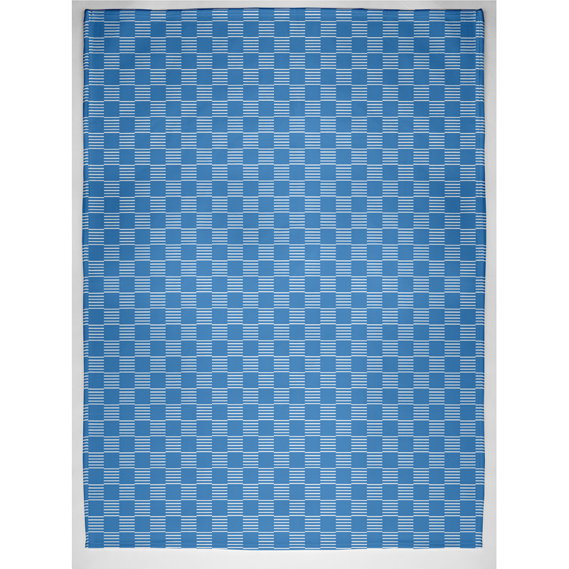 Katia Plain Weave / Muslin Throw Blanket, Blue