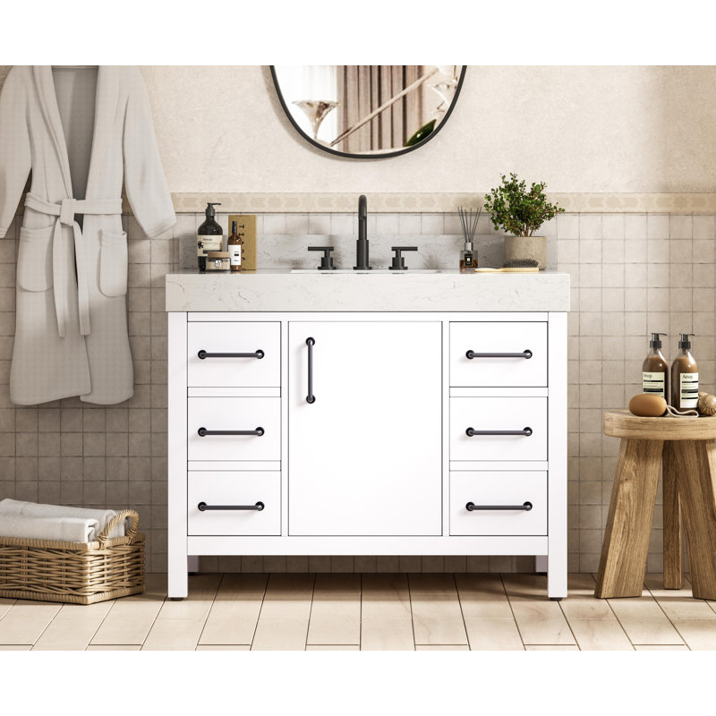 Meuble-lavabo simple 42 po_Traditional_VF60642-BS, Blanc