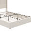 Structure de lit tapissier en velours pour grand lit, USB et veilleuse intégrée, lit plateforme à oreilles avec compartiment de rangement pour tête de lit-277207333-277207328