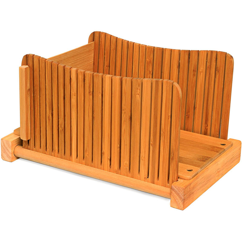 Dbtech Bamboo Wood Compact Foldable Bread Slicer