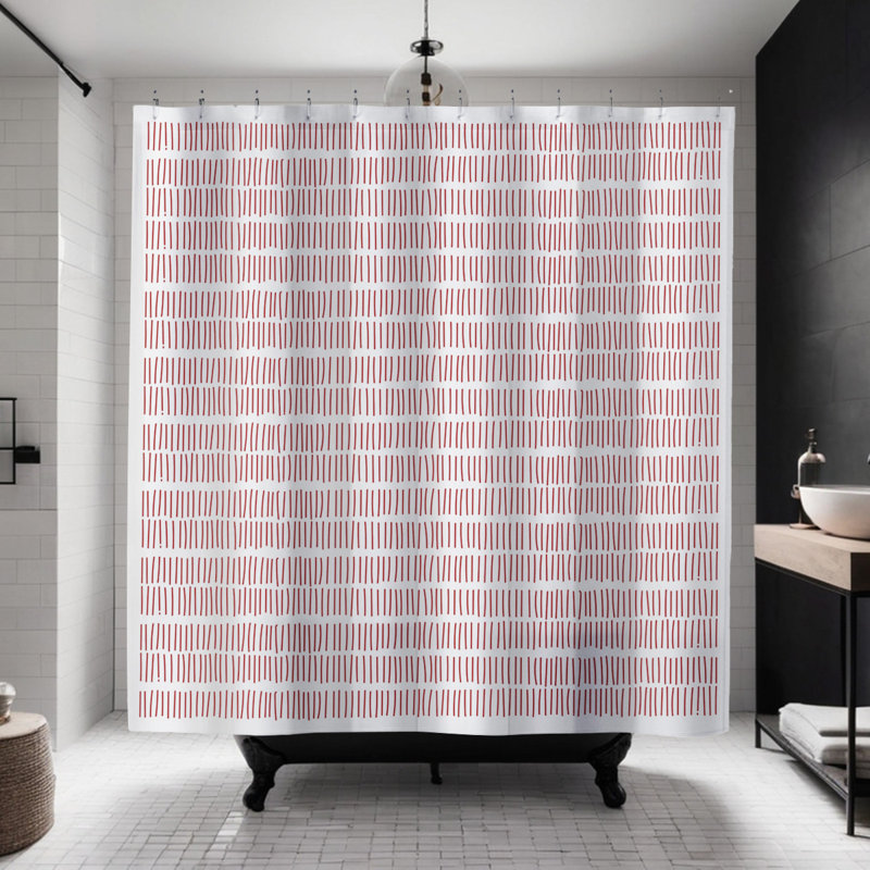 Rideau de douche Coco, Rouge