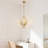 Modern Gold Pendant Light With 6 Warm Light