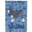 Caniche en polyester à 2 côtés 40 x 28 po standard welcome drapeau maison-957492982