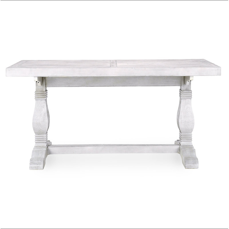 Table de salle à manger Caleb, H 30 po x L 94 po x l 39 po, Blanc antique