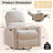 Modern Chenille Power Swivel Rocker Glider Nursery Recliner with Lumbar Support,Round Armrest and Double Pocket,USB and Type-C-1634726821