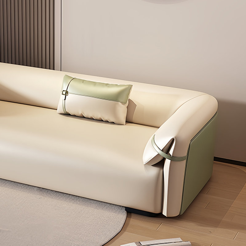 Banc de bout de banc de rangement pour canapé de chambre à coucher et de balcon moderne, Crème