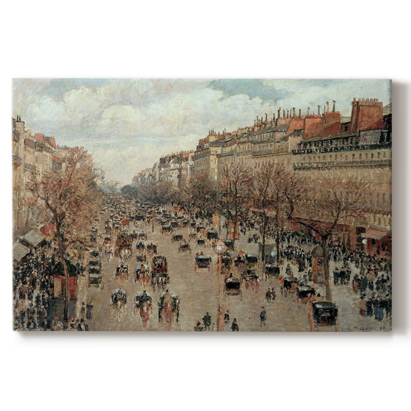 Paysage rétro-DII, H 13 po x l 19 po x P 1,5 po, Toile tendue