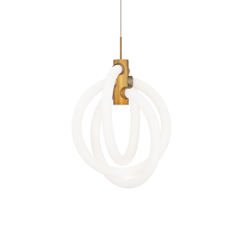 Luminaire suspendu à nœuds DEL, Laiton vieilli, 2700 K