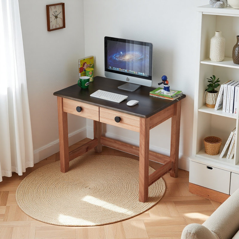 Bureau en bois de santal rouge exquis, H 29,52 po x l 43,3 po x P 22,83 po