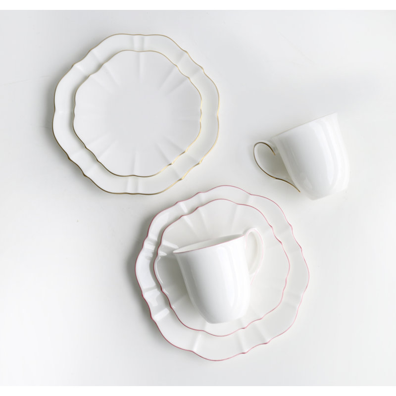 Amelie Bone China, Brushed Gold
