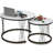 Nesting Coffee Table Set Of 2, Round Side Tables For Living Room, Apartment ()-1568596833