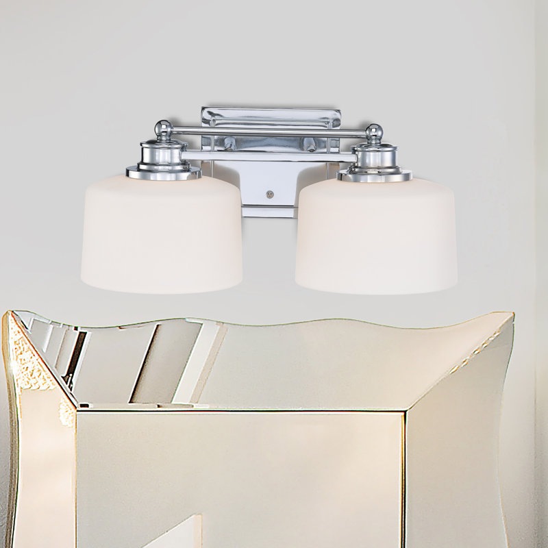 Éclairage pour salle de bain 2 lumières en chrome poli à intensité variable Wiens