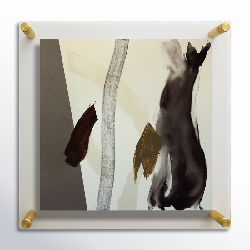 Double Panel Floating Acrylic Picture Frame, Gold, 15" H x 15" W