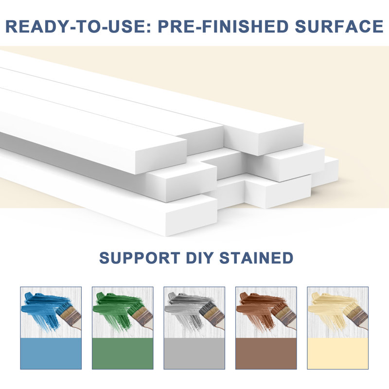 White Primed Solid Core 6-Panel Clear Glass Slab Door Suitable For Bathroom/Pantry, 24" x 80"
