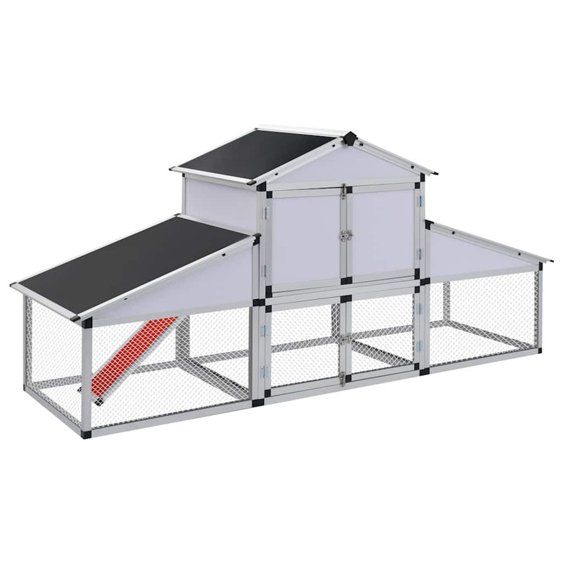 Poulailler avec runs et nichoir en aluminium