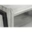 Table de bout en stratifié gris avec pieds en métal et finition élégante pour tout espace de vie