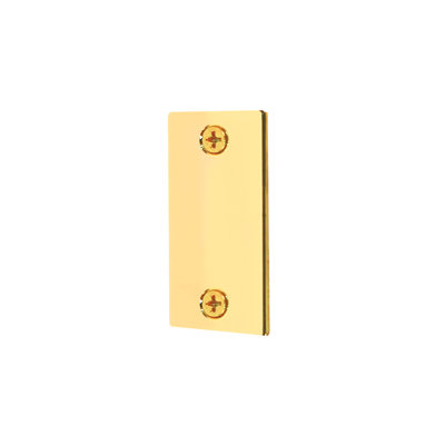 Plaque de remplissage en acier pour trou de porte en acier, 1-1 / 8 po x 2-1 / 4 po, finition laiton (paquet simple)