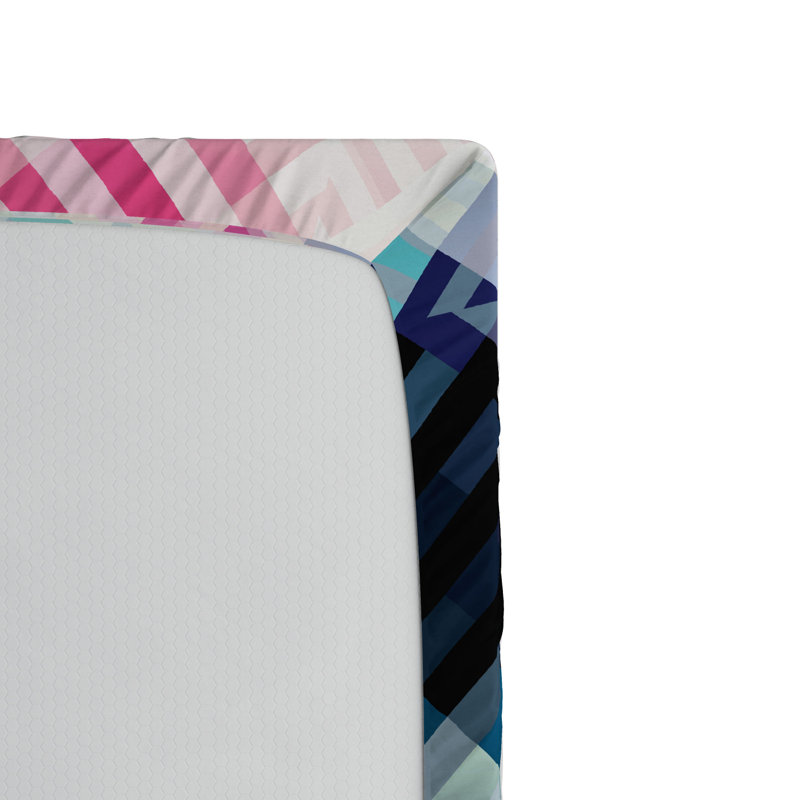 Microfiber Abstract Fitted Sheet, Full Fitted Sheet