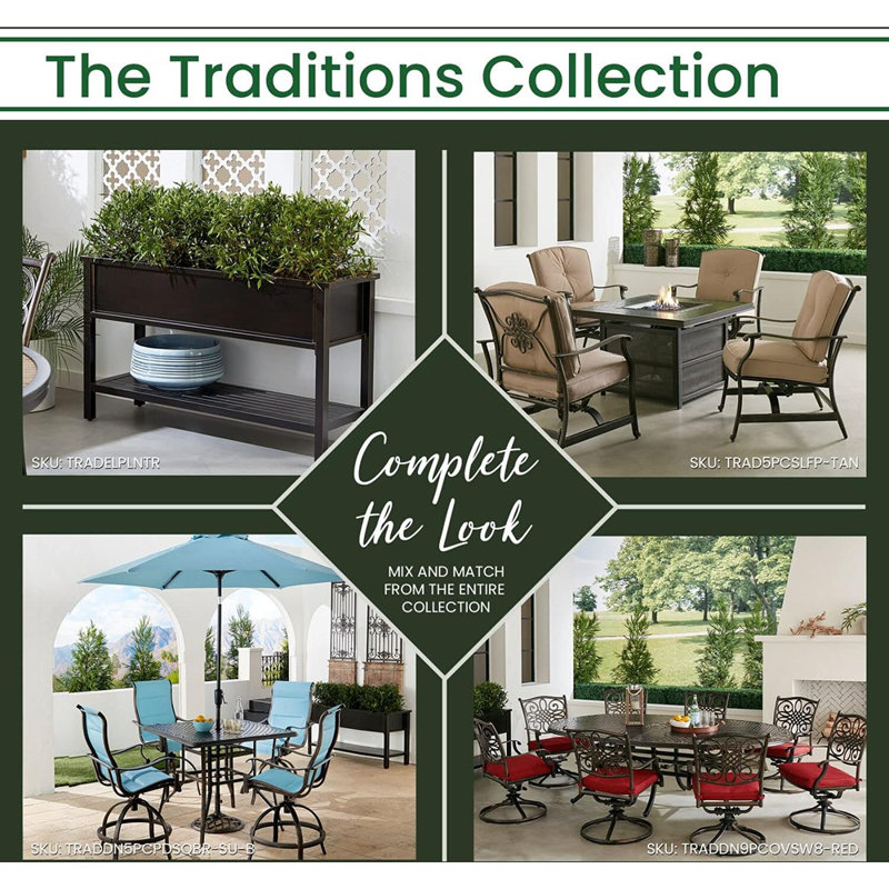 Outdoor Table, 50" Slat Top Console Table Wit...