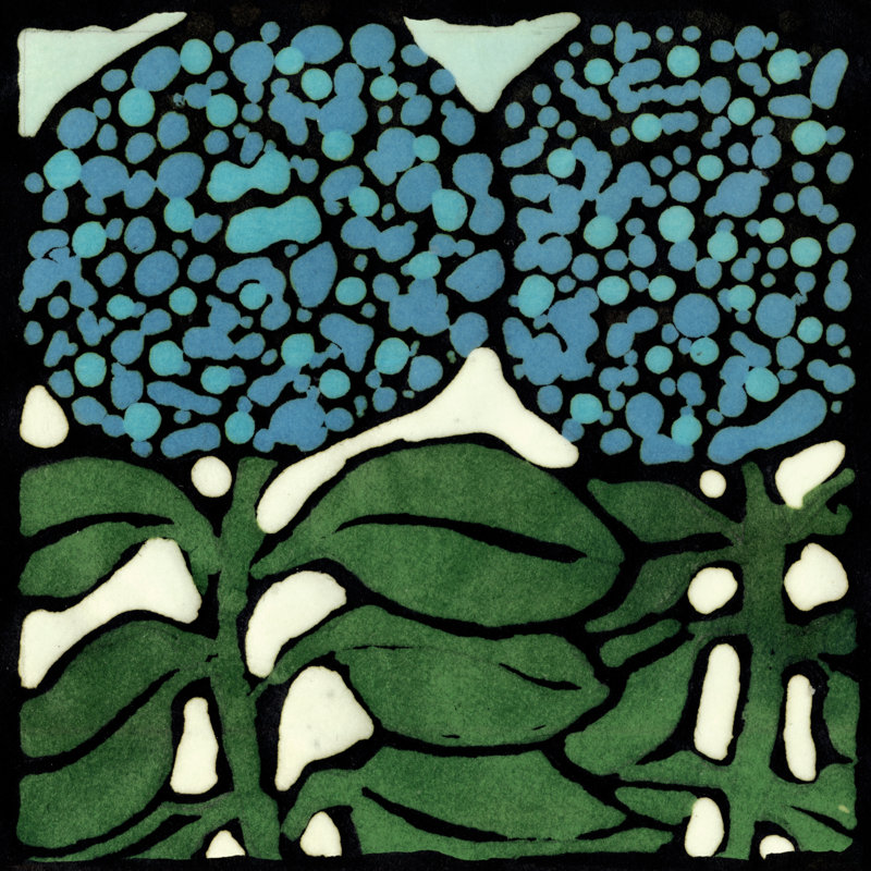 Teal Batik Botanical V 1 Piece Wrapped Canvas Wall Art, 91cm H x 91cm W