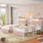 Metal Canopy Storage Bed with LED and USB Charging-717524613-717524610