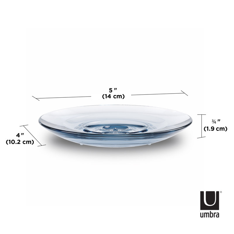 Denim Blue Acrylic Recessed Soap Dish