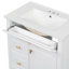 Meuble-lavabo polyvalent avec plusieurs tiroirs et tablettes-109842187