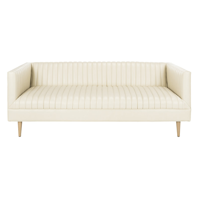 Canapé à accoudoirs arrondis 70,28 po Frasier, Beige clair
