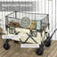 Outsunny 180L Folding Garden Trolley Wagon Cart w/ Extendable Side Walls-97239889