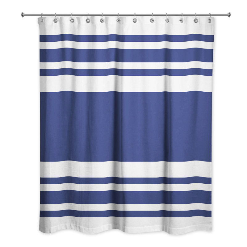 Rideau de douche Hylan, Bleu marine rayé 2